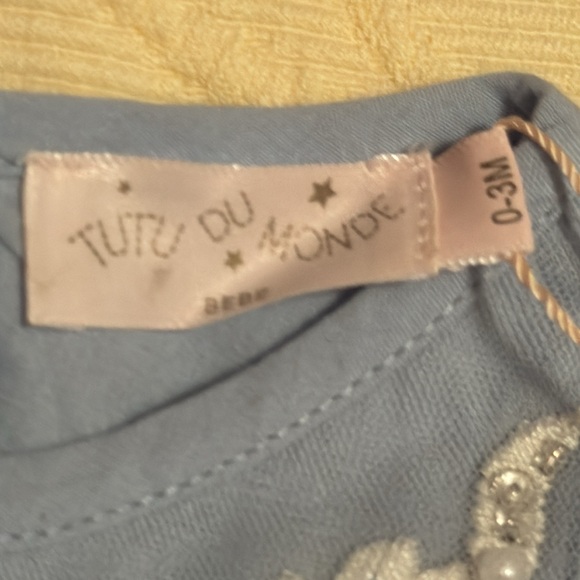 TUTU DU MONDE Baby Bebé Blue Orchid Tulle dress 0-3 months NWT - Picture 7 of 11